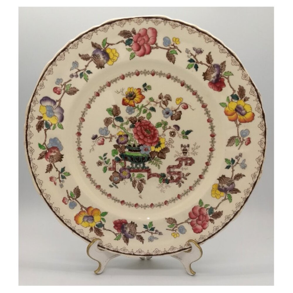 Ironstone Dinner Plate Nabob Design - Mason